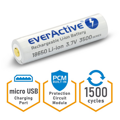 Akumulátor everActive Li-Ion 18650 3.7V 3500 mAh USB s ochranou BOX