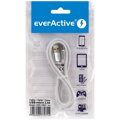 Kábel Micro USB everActive CBS-1MW silikón biely 1m