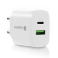 Napájací adaptér everActive SC-370Q s USB QC3.0 a USB-C PD 25W