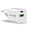 Napájací adaptér everActive SC-390Q s USB QC3.0 a USB-C PD PPS 30W