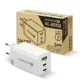 Napájací adaptér everActive SC-655Q s 2x USB-C PD PPS QC4+ 65W