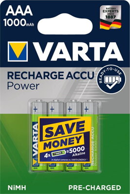 Akumulátor VARTA Recharge Accu Power 4x AAA 1000 mAh 5703