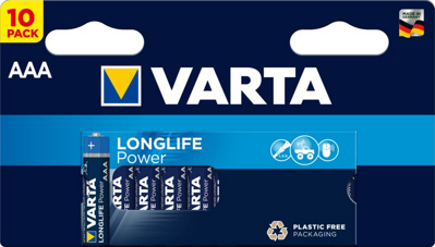 Batéria alkalická VARTA Longlife Power 10x AAA 1250 mAh 04903-10