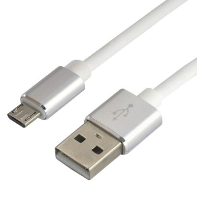 Kábel Micro USB everActive CBS-1MW silikón biely 1m