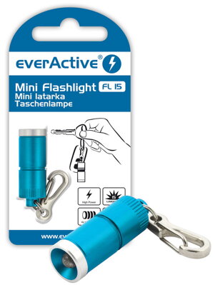 Mini LED baterka, kľúčenka everActive FL-15 tyrkysová 