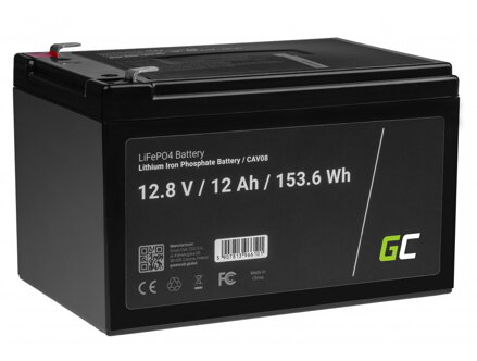 Akumulátor Green Cell LiFePO4 12V/12,8V 12Ah CAV08