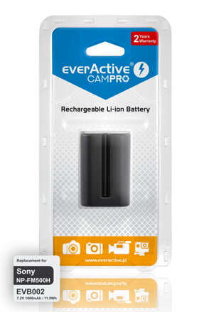 Akumulátor everActive CamPRO Sony NP-FM500H 1600 mAh EVB002