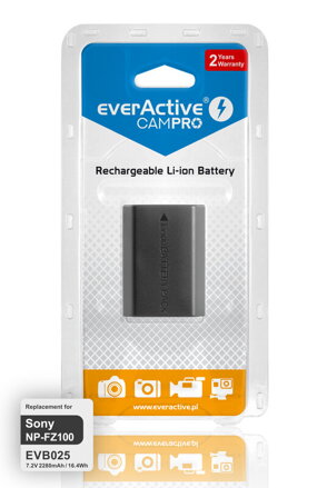 Akumulátor everActive CamPRO Sony NP-FZ100 2280 mAh EVB025