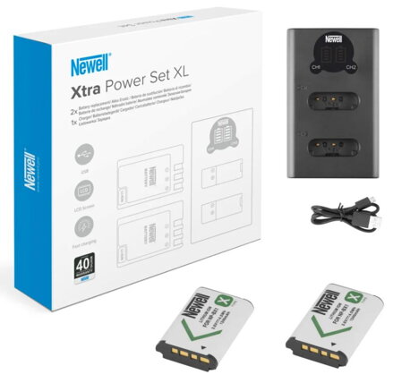 Xtra Power Set XL nabíjačka Newell DL-USB-C a dve batérie NP-BX1 pre Sony NL3010