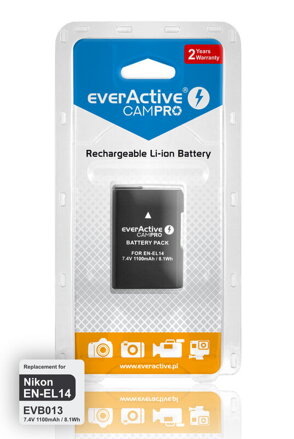 Akumulátor everActive CamPRO Nikon EN-EL14 1100 mAh EVB013