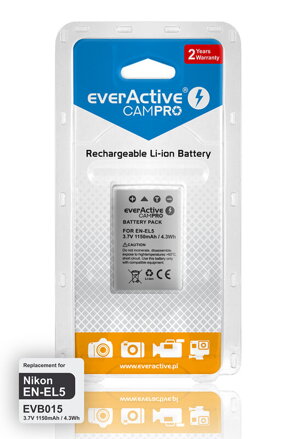 Akumulátor everActive CamPRO Nikon EN-EL5 1150 mAh EVB015