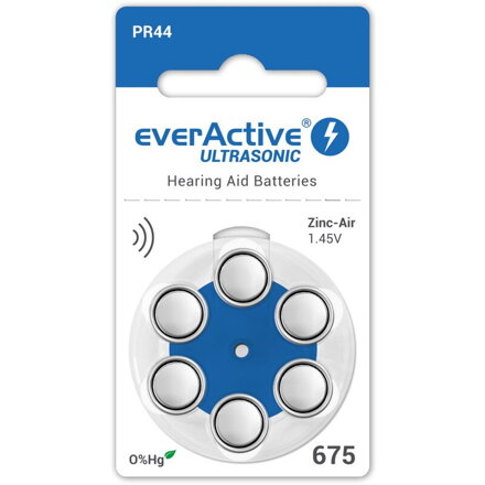 Batéria everActive 6x PR44 1,45V ULTRASONIC 675