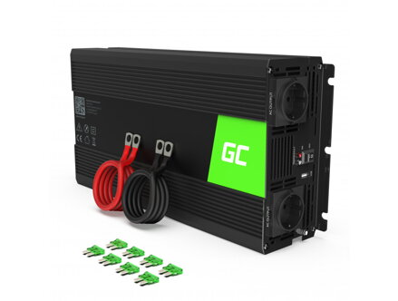 Menič napätia Green Cell z 12V na 230V 1500W/ 3000W čistá sínusoida INV22