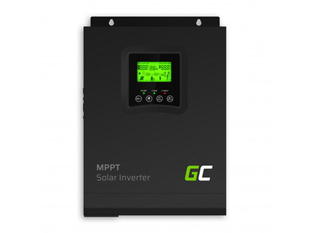 Solárny menič napätia Green Cell z 12V na 230V 1000VA/ 1000W čistá sínusoida INVSOL01