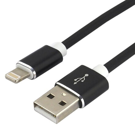 Kábel iPhone USB everActive CBS-1IB silikon čierny 1m