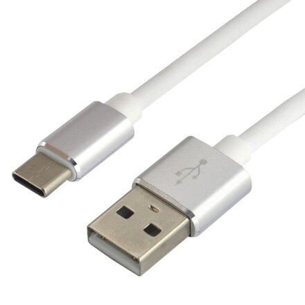 Kábel USB-C everActive CBS-1CW silikón biely 1m