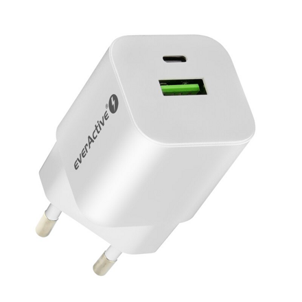 Napájací adaptér everActive SC-390Q s USB QC3.0 a USB-C PD PPS 30W