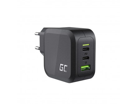 Napájací adaptér Green Cell PowerGaN 65W 2x USB-C 1x USB-A CHARGC08
