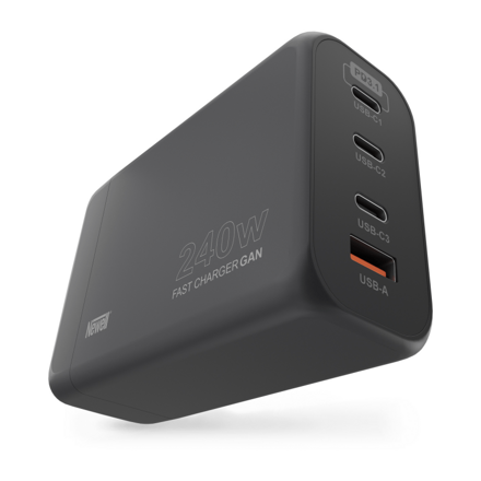 Napájací adaptér Newell GaN 1xUSB-A 3xUSB-C 240W NL4098
