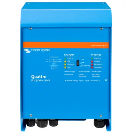 Menič/nabíjač Victron Energy Quattro 12V/3000VA/120A-50A/30A QUA123020010