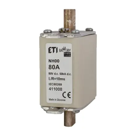 Nožová poistka DC M00 gBat 80A/80V DC 004110081