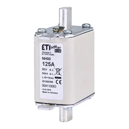 Nožová poistka DC M00 gBat 125A/80V DC 004110083