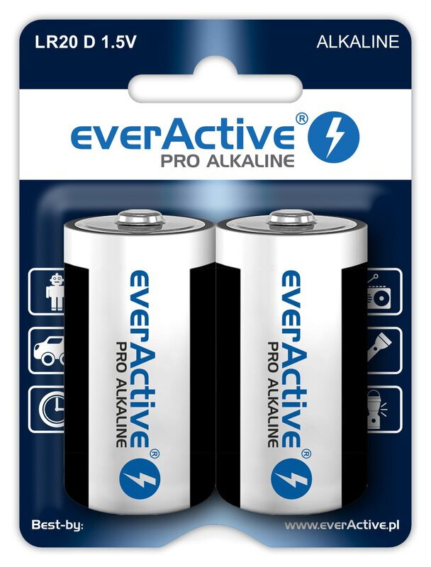 Batéria everActive 2x D / LR20 alkalická 17500 mAh EVLR20-PRO