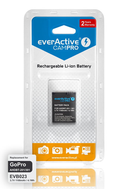 Akumulátor everActive CamPRO GoPRO Hero 3 AHDBT-301 1100 mAh EVB023