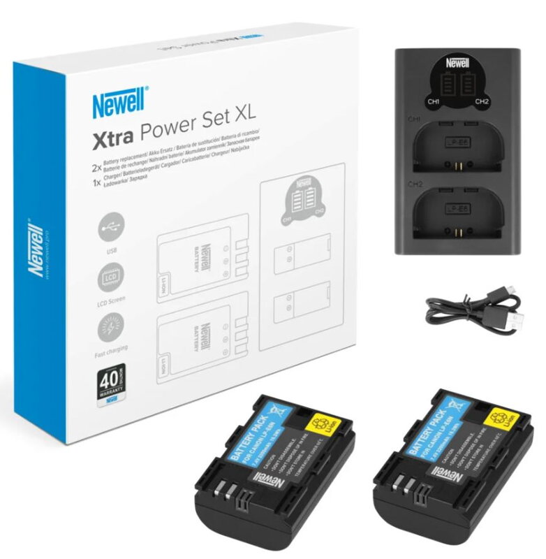 Xtra Power Set XL nabíjačka Newell DL-USB-C a dve batérie LP-E6N pre Canon NL3008