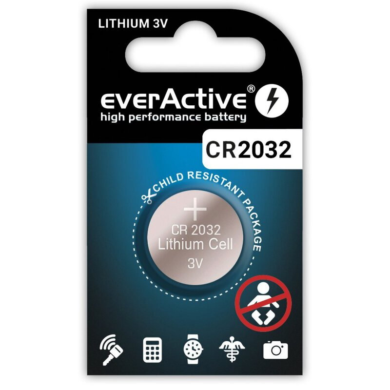 Batéria everActive 1x CR2032 3V litiová 225 mAh CR20321BL