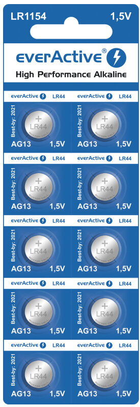 Batéria everActive 10x G13 LR1154 1,5V alkalická 150 mAh EVAG13