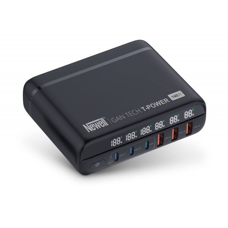 Napájací adaptér Newell GaN Tech T-power 3xUSB-A 3xUSB-C 140W NL3937