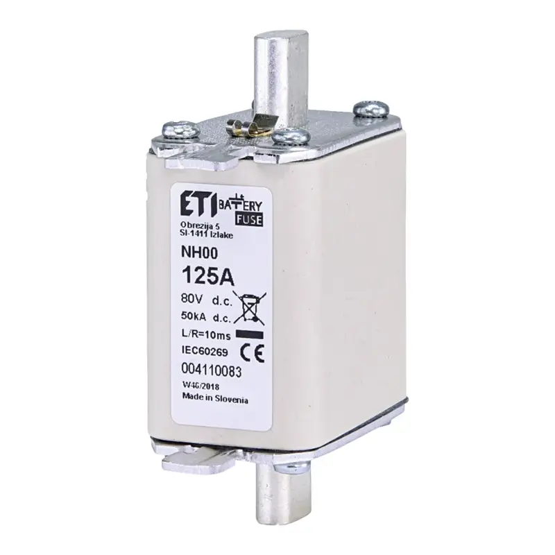 Nožová poistka DC M00 gBat 125A/80V DC 004110083