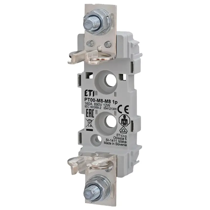 Plastový poistkový spodok PT-00 1 pólový 004121300