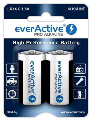 Batéria everActive 2x C / LR14 alkalická 8000 mAh EVLR14-PRO