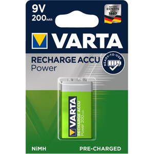Akumulátor VARTA Recharge Accu Power 1x 9V / 6F22 200 mAh 56722