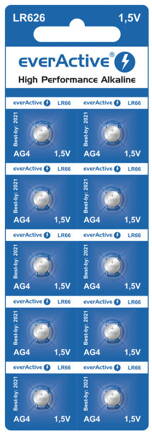 Batéria everActive 10x G4 LR626 1,5V alkalická 17 mAh EVAG4