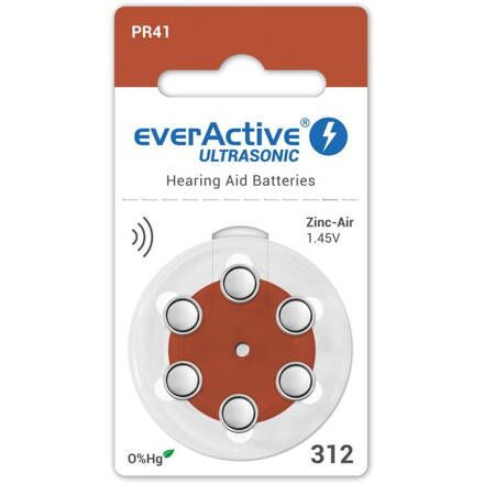 Batéria everActive 6x PR41 1,45V ULTRASONIC 312