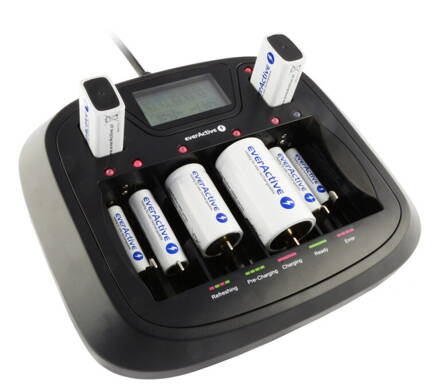 Nabíjačka everActive NC-900U pre 8x Ni-MH 1.2V/9V batérie