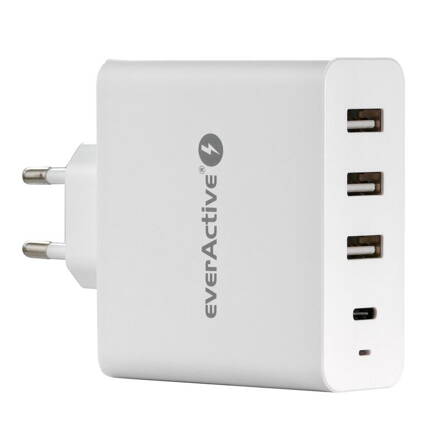 Napájací adaptér everActive SC-500Q s 3xUSB a USB-C PD 60.5W