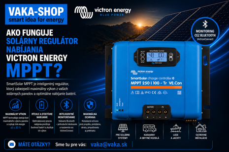 Solárny regulátor Victron Energy MPPT pre efektívne nabíjanie batérií s porovnaním s PWM regulátorom